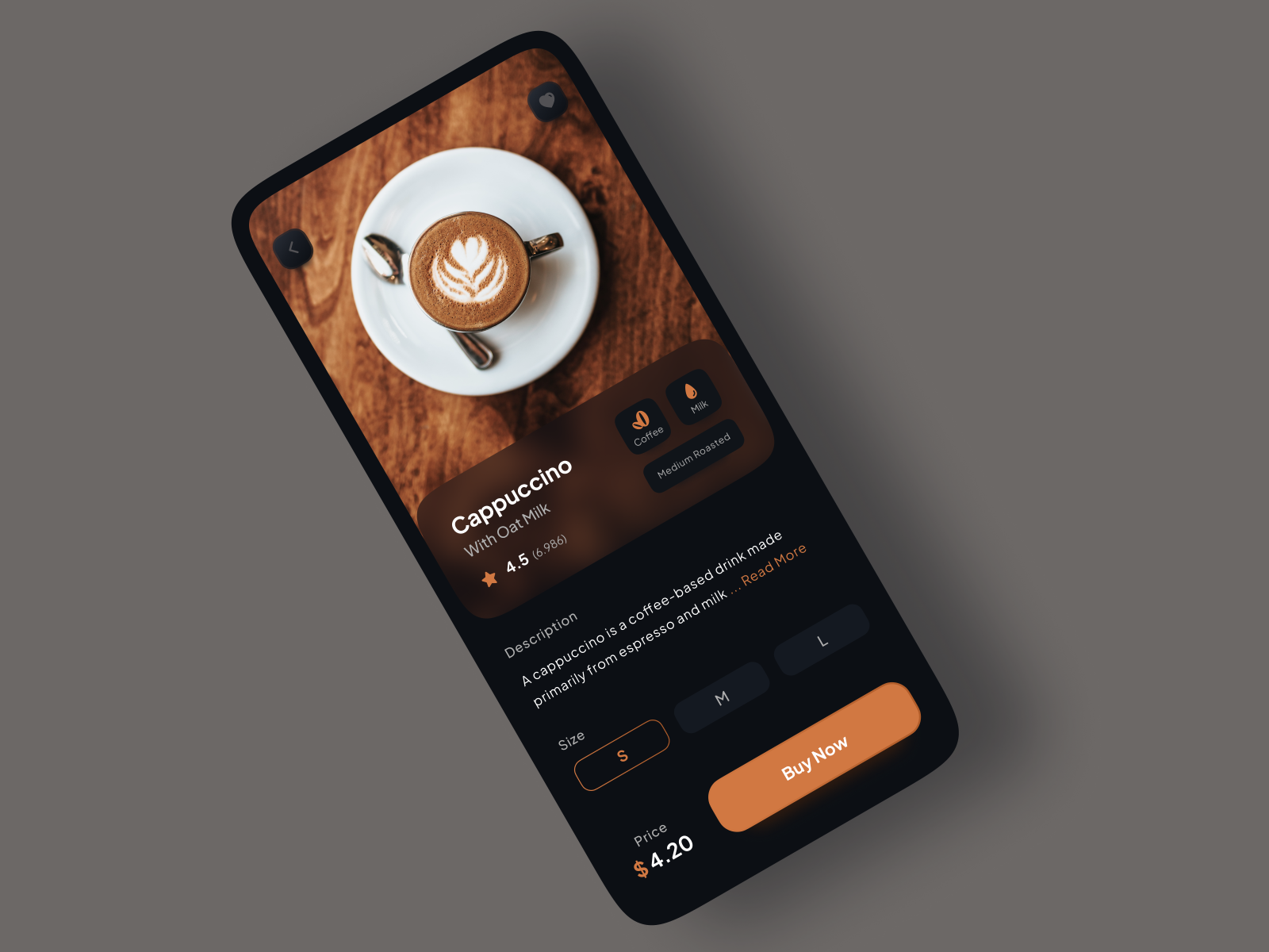 Coffee Shop Mobile Apps - Dark Mode