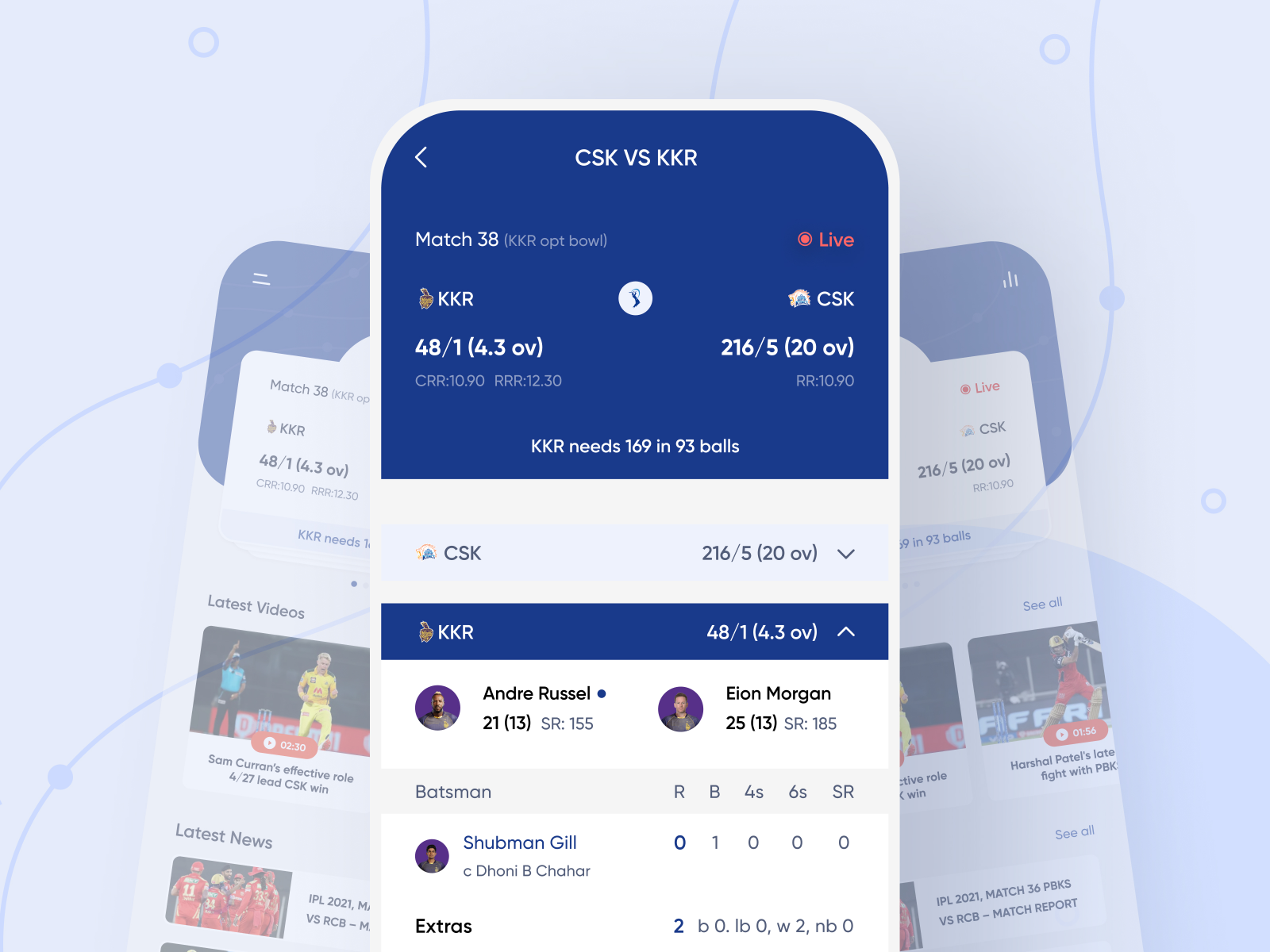 IPL - Cricket Live Score App Design