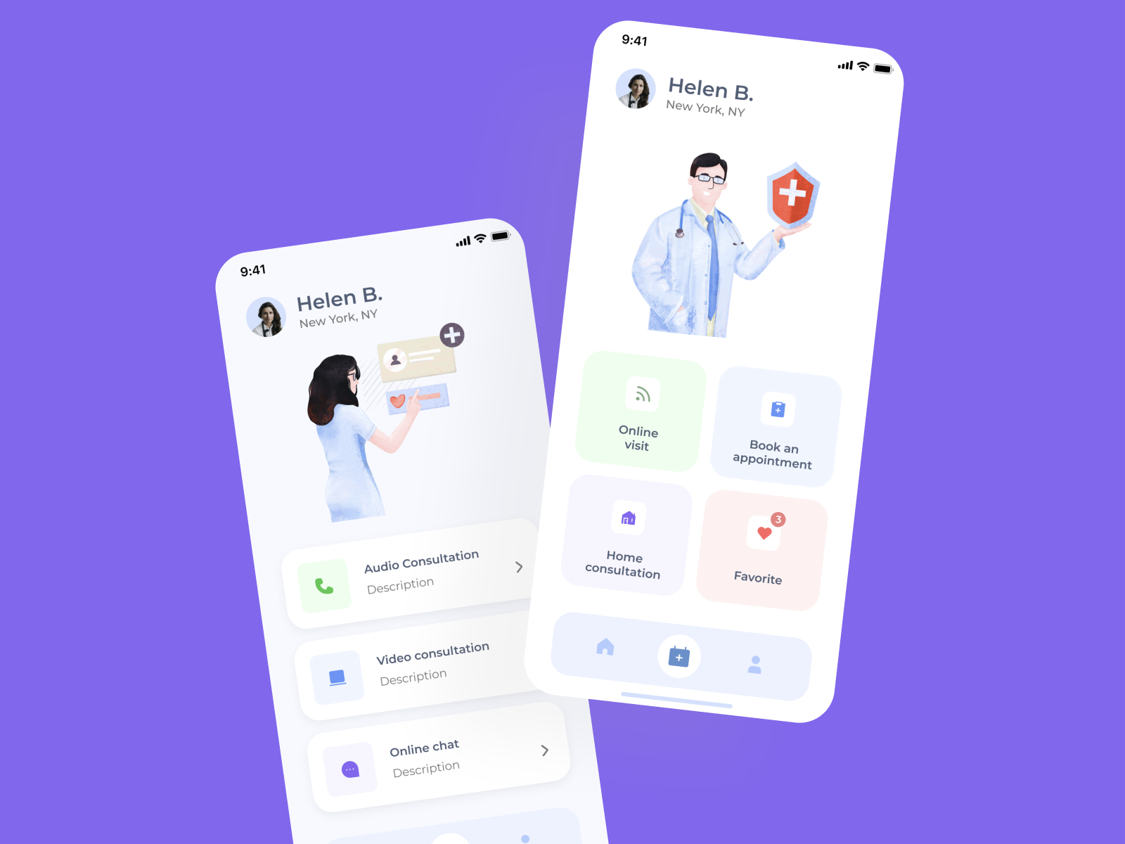 The doctors mobile app design